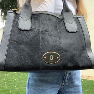 Fossil Black Horse Hair Bag